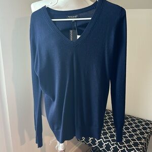 Banana Republic merino wool navy sweater.